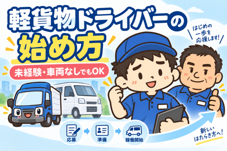軽貨物ドライバーの始め方｜未経験・車両なしから稼働するまでの流れ